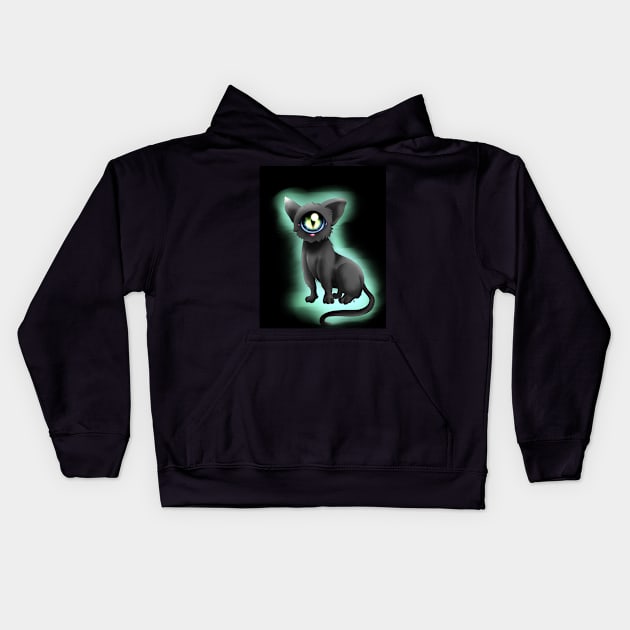 What a weird cat Kids Hoodie by piefanart